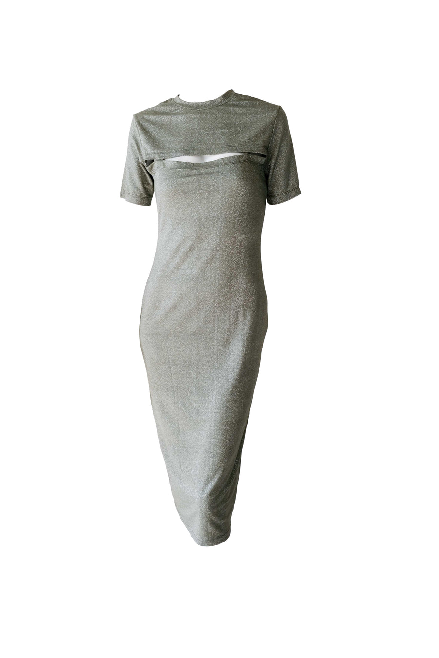 Ribbed Cotton Dress - Olive