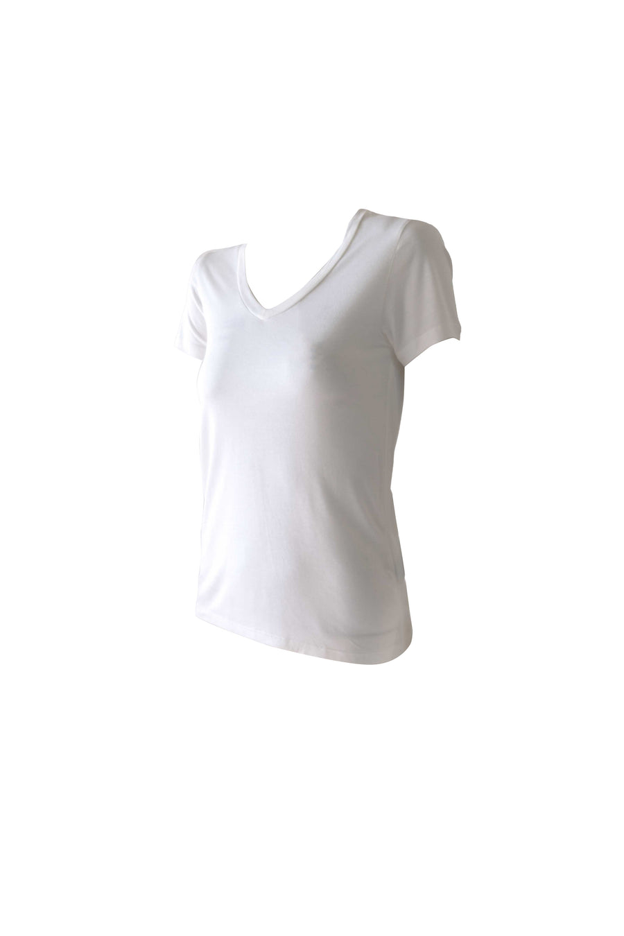 Basic V-neck Shirt - White