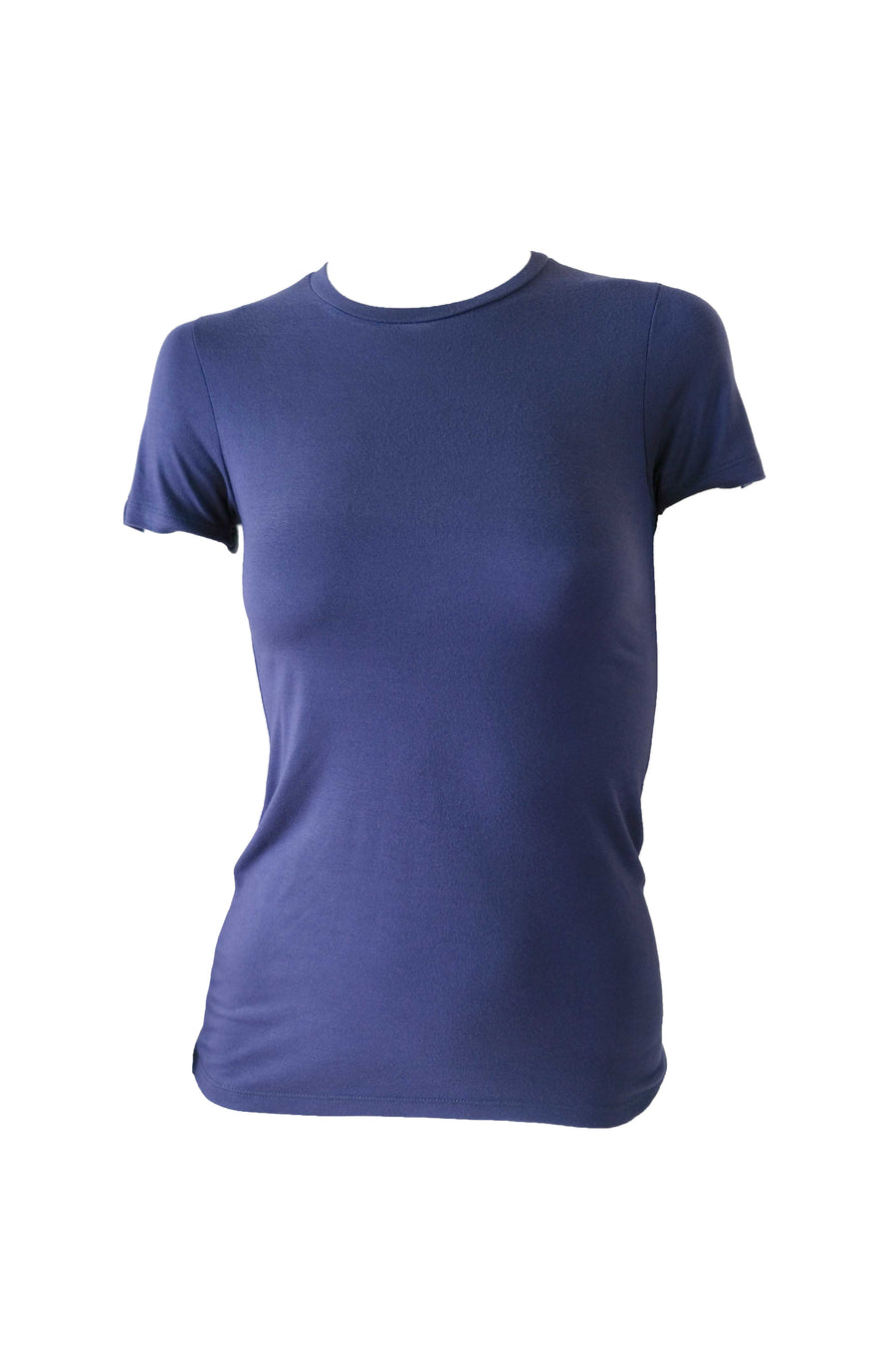 Basic Round Neck Shirt - Navy Blue