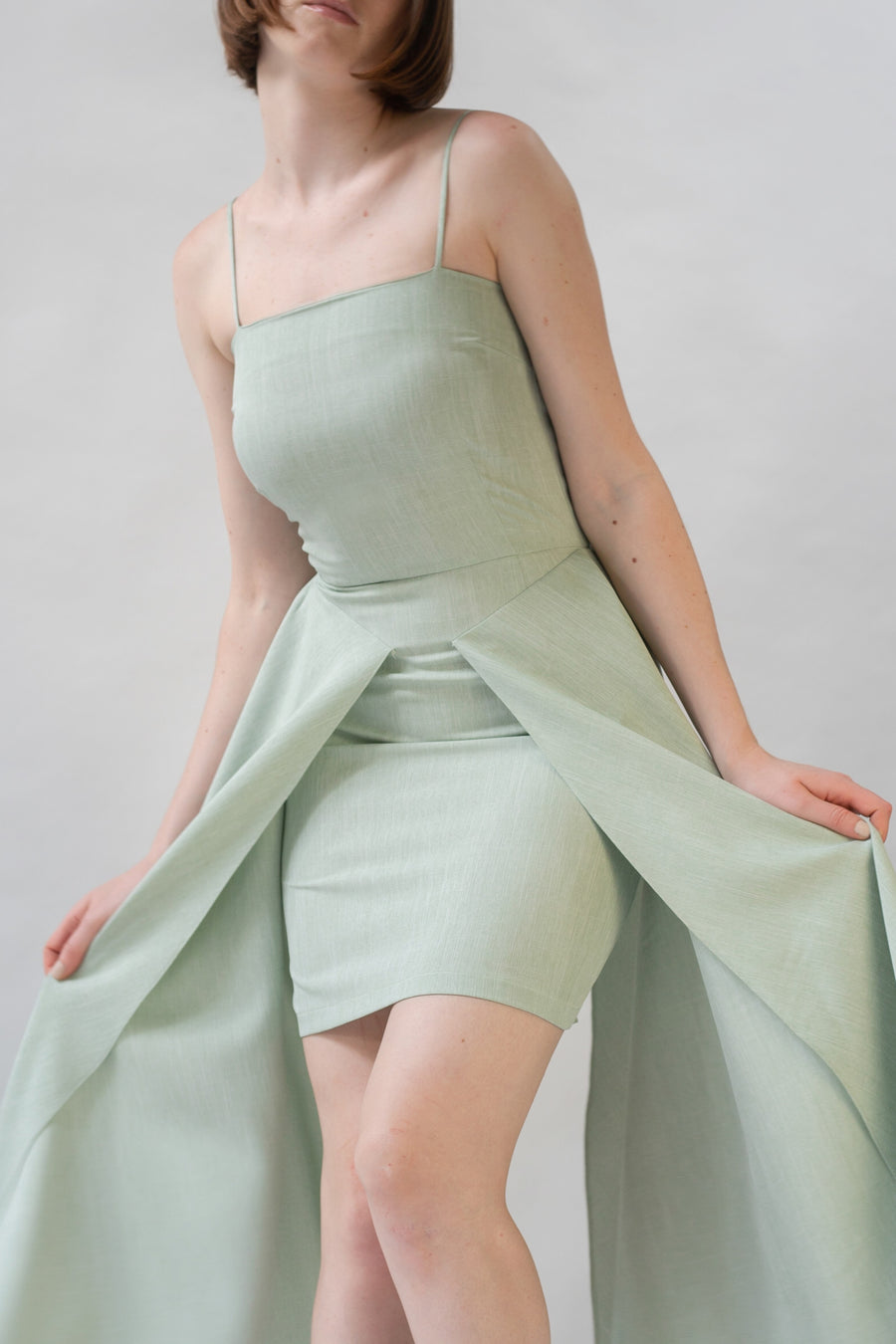 Green Double Flap Dress