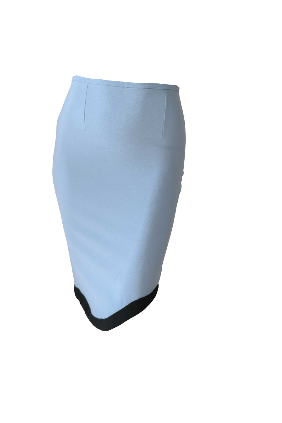 High Waist Pencit Cut Skirt - LIght Blue