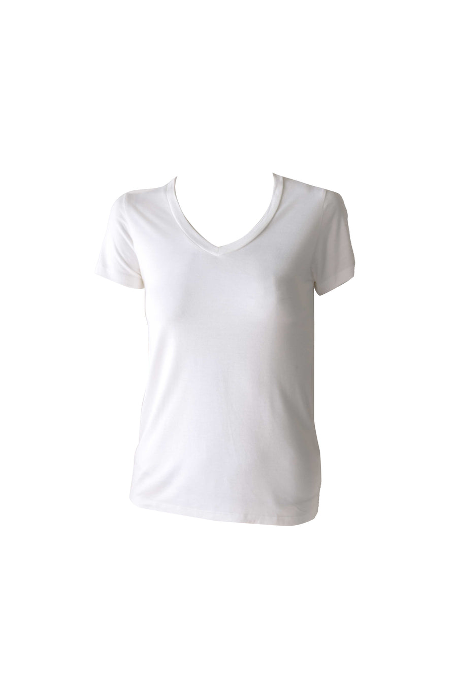Basic V-neck Shirt - White