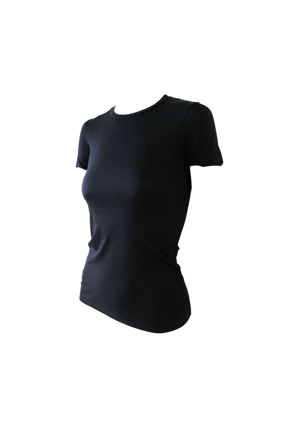 Basic Round Neck Shirt - Black