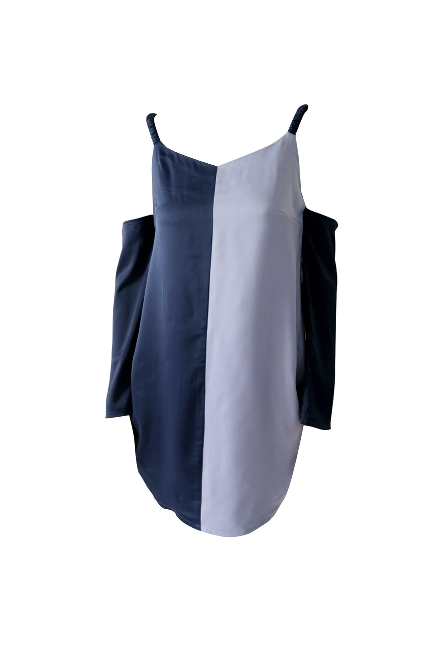 Bicolor Dress - L.Blue+D.Blue