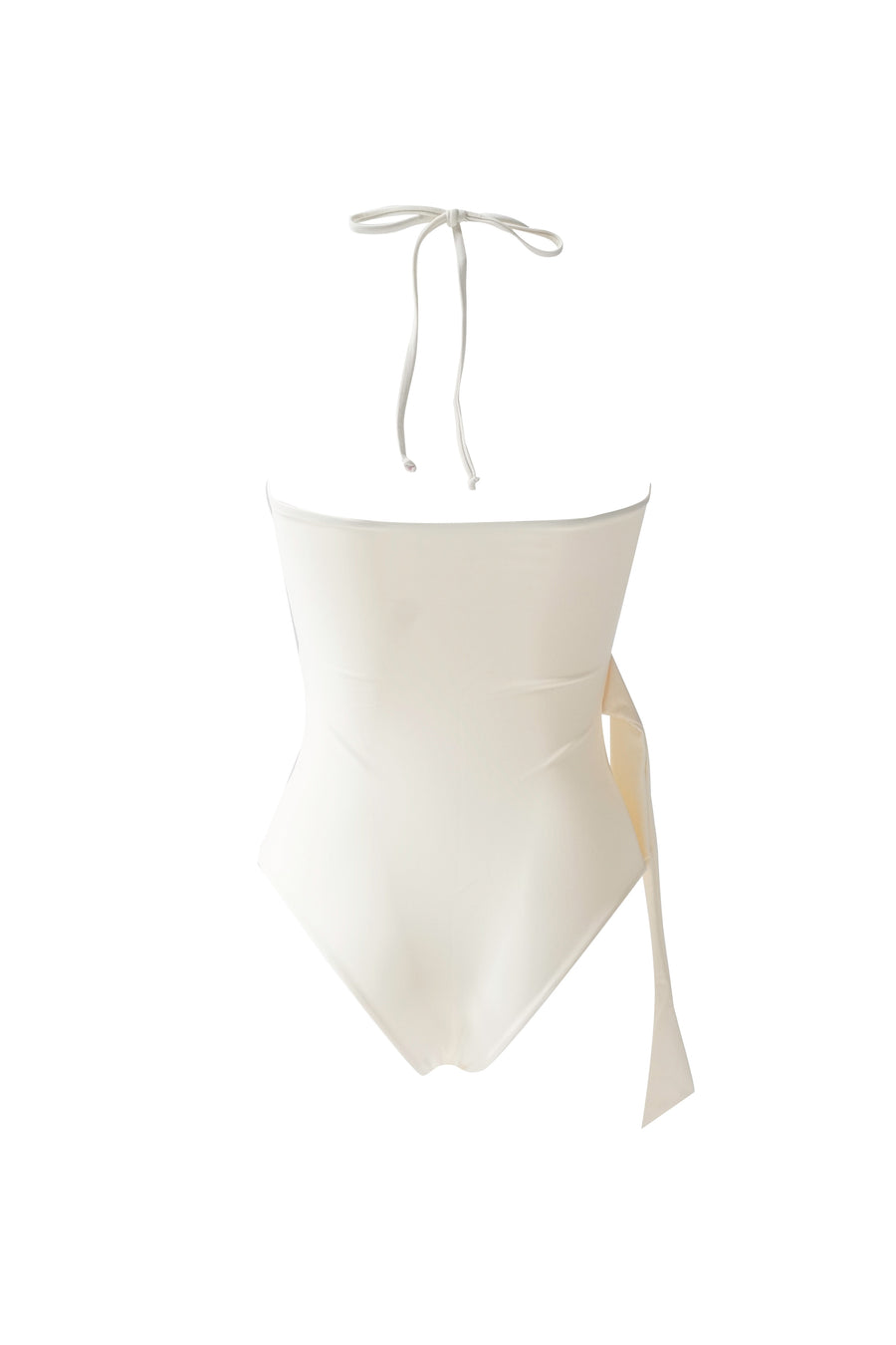 Belted Maillot - Cream