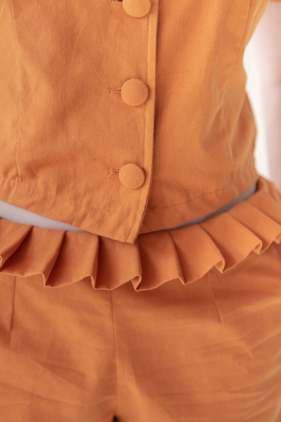 Ruffled Shorts - Orange