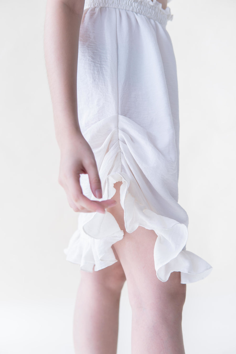 Ruched Skirt - White